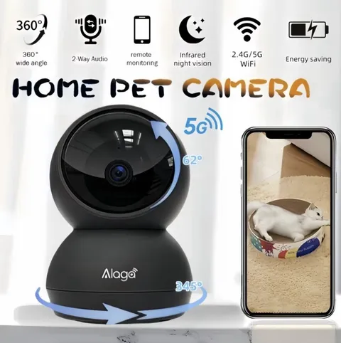 Alaga Home Pet Camera Indoor Wi‑Fi, 2‑Way Audio, IR Night Vision