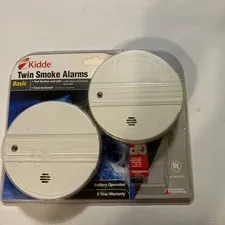 2pk Kidde Basic Smoke Alarms Includes 9v Battery NOS