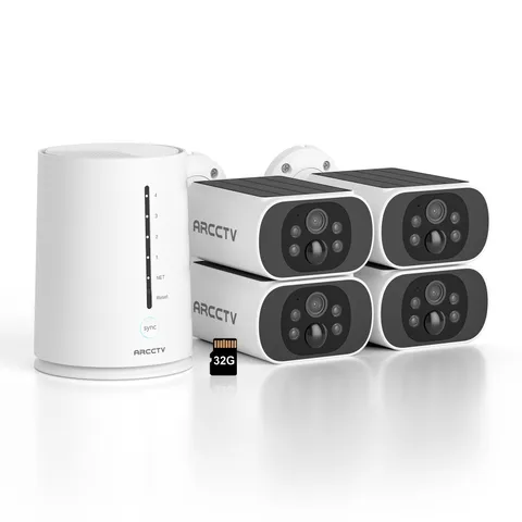 Solar Battery Security Camera System Wireless Outdoor 2 Way Audio Motion Detect