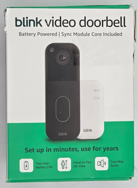 Blink Video Doorbell – Head-to-toe HD view, two-year battery life - NEW & SEALED