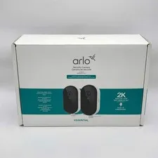 Arlo Essential 2K Indoor / Outdoor Security Cameras 2025 Wired 2-Pack White NIB