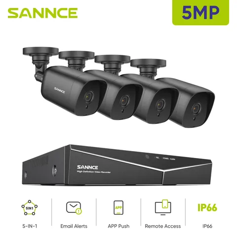 5MP 8 Channel 5-In-1 CCTV DVR Home Security Cameras System with 0T Hard Drive, M