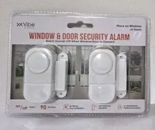 Vibe e-ssentials Window & Door Security Alarm Simple Install 2-pack New Sealed