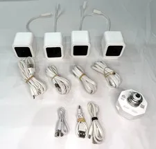Wyze Camera V3 ~ 4 Indoor Cameras + Wyze Lamp Socket Adapter