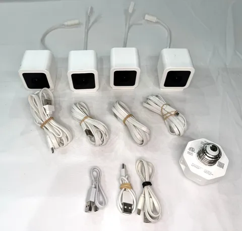 Wyze Camera V3 ~ 4 Indoor Cameras + Wyze Lamp Socket Adapter