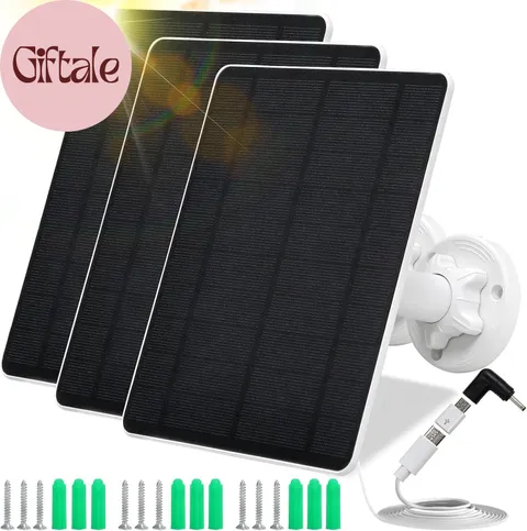 Solar Panel for Security Camera,5W USB Solar Panel for Cameras DC 5V,Camera Sola