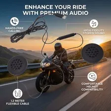 Motorcycle Wired Helmet Headset Comfortable Hands Free For Riders ABS Excellent