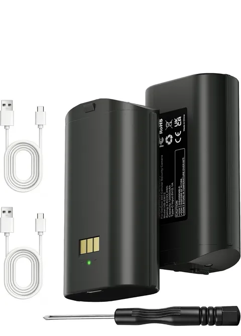 Fulpower 2 Pack 12,000mAh High-Capacity Battery for TACTACAM Defend 360 - New