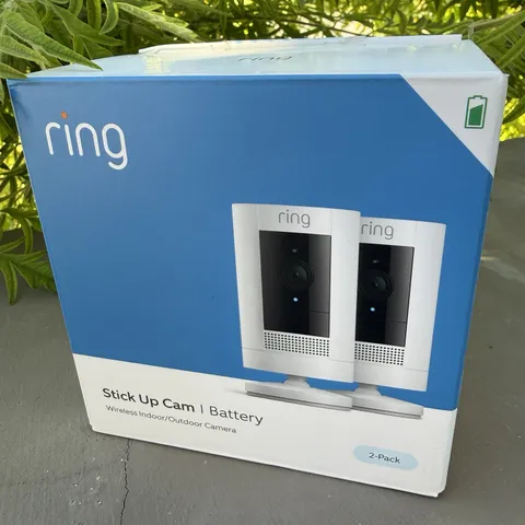 Ring Stick Up Cam Battery Wireless Outdoor/Indoor White 2-Pack With Battery NEW