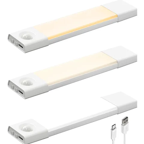 LED Motion Sensor Lights 8 Inch Rechargeable Dimmable 3 Color Temps Indoor