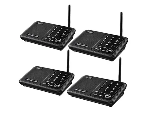 Wuloo WL666 4 Units Wireless Intercom System 5280 Feet Range Home & Business