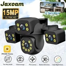 Dual Lens 4K WiFi Security Camera 8X Zoom Outdoor Home Night Vision CCTV PTZ