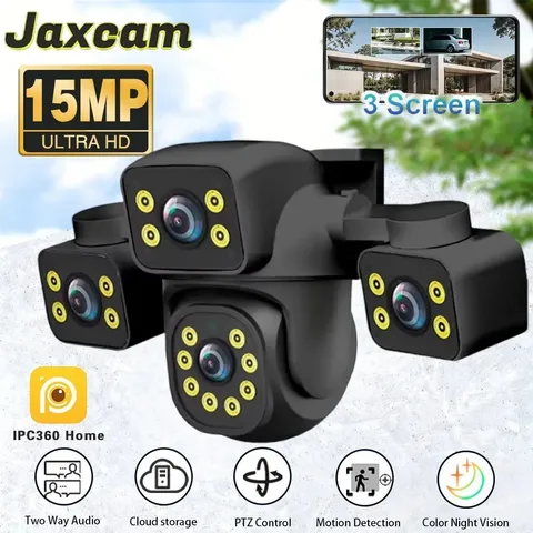 Dual Lens 4K WiFi Security Camera 8X Zoom Outdoor Home Night Vision CCTV PTZ