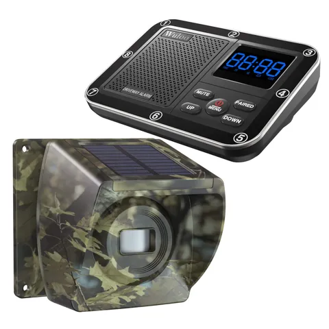 Solar Driveway Alarm Wireless Outside 1800ft Range, Outdoor Motion Sensor & D...
