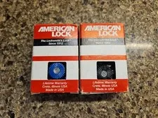 American Lock Company Combination Padlock A400K one Black & one Blue