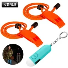 Rechargeable 130dB Safety Alarm Keychain for Women with Emergency Whistles