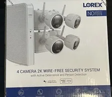 Lorex 2K 32GB NVR System with 4 Outdoor Battery Security Cameras