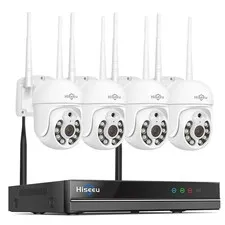【 5mp, Two-Way Audio, 360 ° Tracking】 Monitoring Camera Wireless Hiseeu white