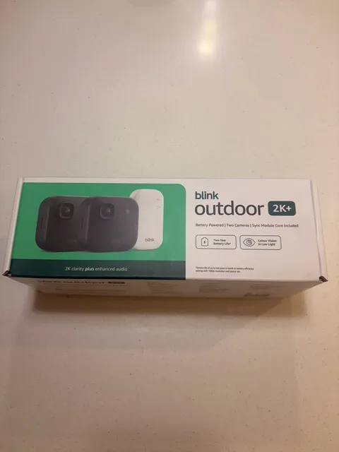 Blink Outdoor 2K+ 2-Camera Wireless Wi‑Fi Battery System, Two-Way Audio UHD