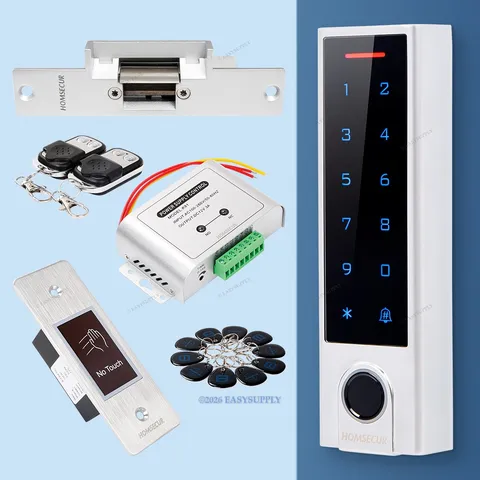 HOMSECUR Weatherproof WIFI Fingerprint RFID Access Control Set Lock APP Unlock