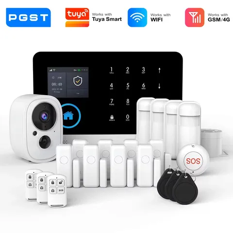 Wireless Home Theft Wireless Alarm Kit Wifi 4G GSM Tuya PGST Control Unit
