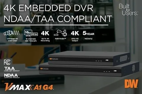 Digital Watchdog 16CH, 12TB, VMAX A1 G4, 4K, 5MP, UHDoC DVR-#VA1G41612T