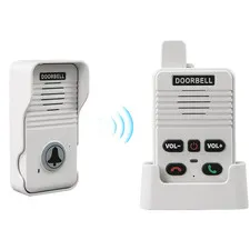 Wireless Voice Duplex Intercom Doorbell House Home Audio 200M with Rechargeable