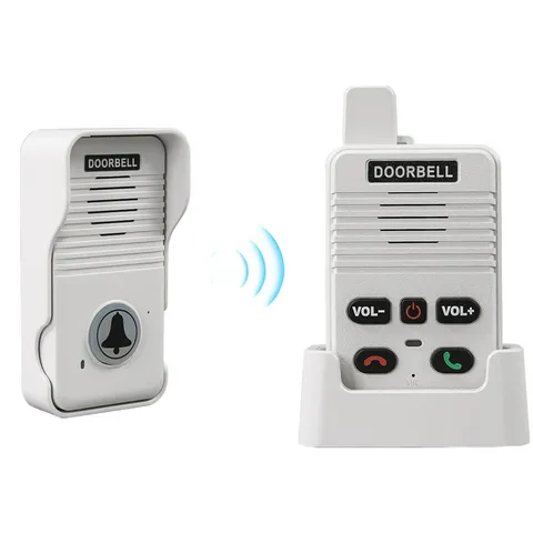 Wireless Voice Duplex Intercom Doorbell House Home Audio 200M with Rechargeable