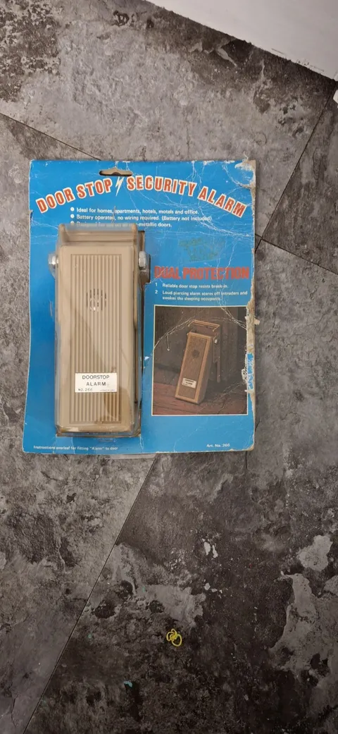 Vintage Dual Protection Battery Operated Door Stop Security Alarm