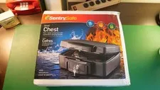 New SentrySafe H0100 Fire-Resistant Box Safe with Key Lock Small Chest