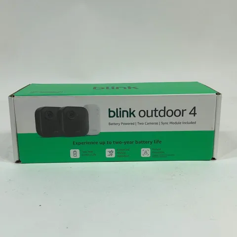 New Blink Outdoor 4 Two Cameras, Sync Module Included Home Security Camera Black