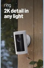NEW Ring Outdoor Cam Plus, Battery, Wide-Angle 2K Video, Full Color Night Vision