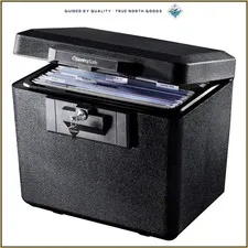 Secure Fireproof File Safe with Key Lock, Large 0.61 Cubic Feet Capacity