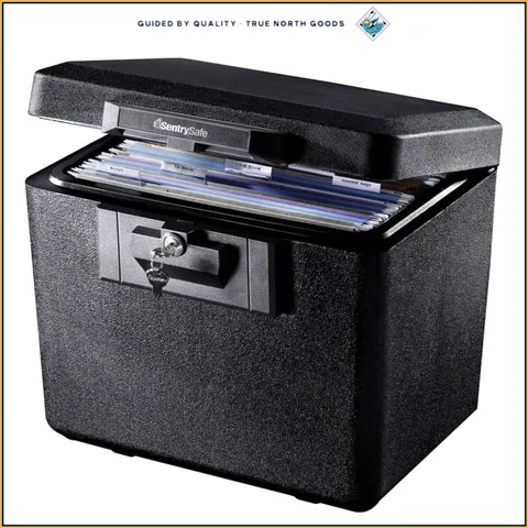 Secure Fireproof File Safe with Key Lock, Large 0.61 Cubic Feet Capacity
