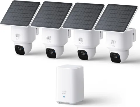 eufy Security SoloCam E30, 4-Cam Kit Solar Security Cameras Wireless Outdoor360