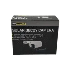 Pro Essentials Solar Decoy Security Camera Fake CCTV Outdoor LED Light Simulated