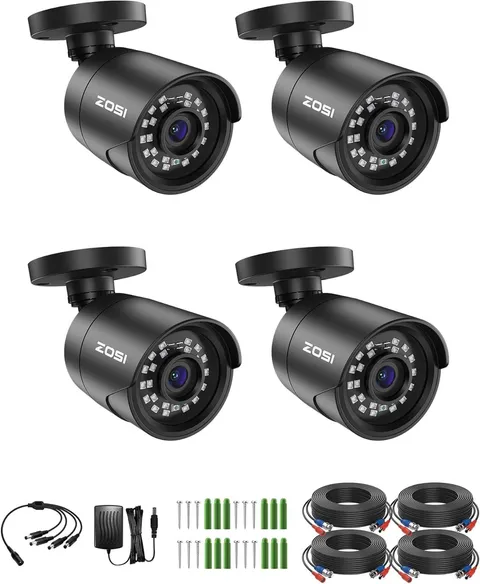 ZOSI 4 x 2MP 1080p Home Security Camera Outdoor Indoor