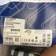 Bosch VIDEOJET Decoder 7000 VJD-7513 H.265 UHD Decoder F01U345382 Open Box