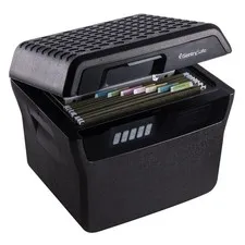 Charcoal Gray Waterproof and Fireproof Safe, Lock Box with Keypad for Documen...