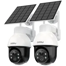 aosu 3K 5MP Solar Security Camera Wireless Outdoor PTZ 360° Smart Tracking