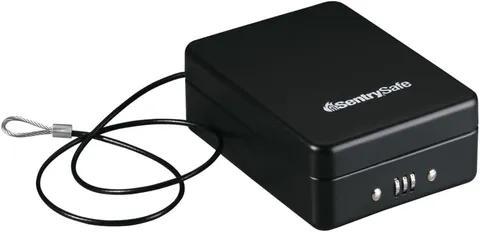 Sentrysafe Small Safe, Black Lock Box with Combination Lock for Office or Dorm S