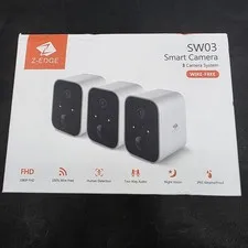 Z-EDGE 3 Pack WiFi Smart Cameras with Solar Panels & TF Cards, Mic, Speaker