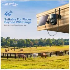 2K HD PTZ Camera | Solar Powered | 4G LTE | Night Vision