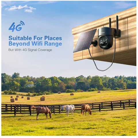 2K HD PTZ Camera | Solar Powered | 4G LTE | Night Vision