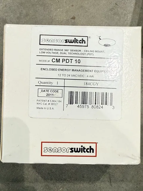 Sensor Switch CM PDT 10 Extended Range Dual Technology Ceiling Mount NEW