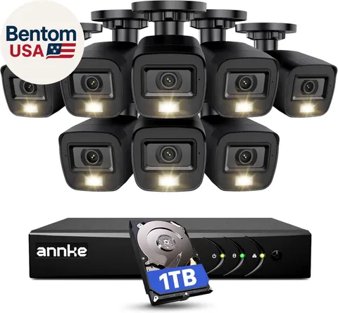 3K Lite Wired Security Camera System Outdoor with AI Human/Vehicle Detection, 8C