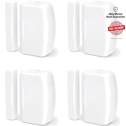 Smart Home Compatible 4-Pack Zigbee Contact Sensors for Windows & Doors