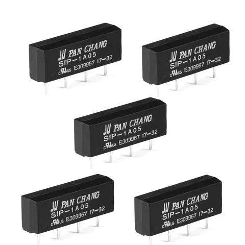 JESSINIE 5PCS SIP-1A05 Reed Switch Relay 5V SIP-1A05 Reed Relay Switch 4 Pins...