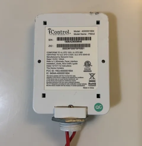 iControl OpenHome Converge PIMv2 4000001604 Security Interface Module Used