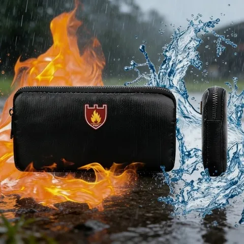 RFID Blocking Fire Proof Money Bag Document Holder Pouch Waterproof Safe Cash US